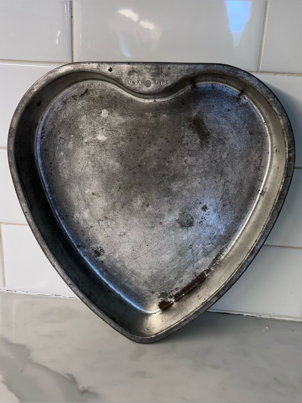 Vintage Heart Shaped Baking Pan - Made in the USA